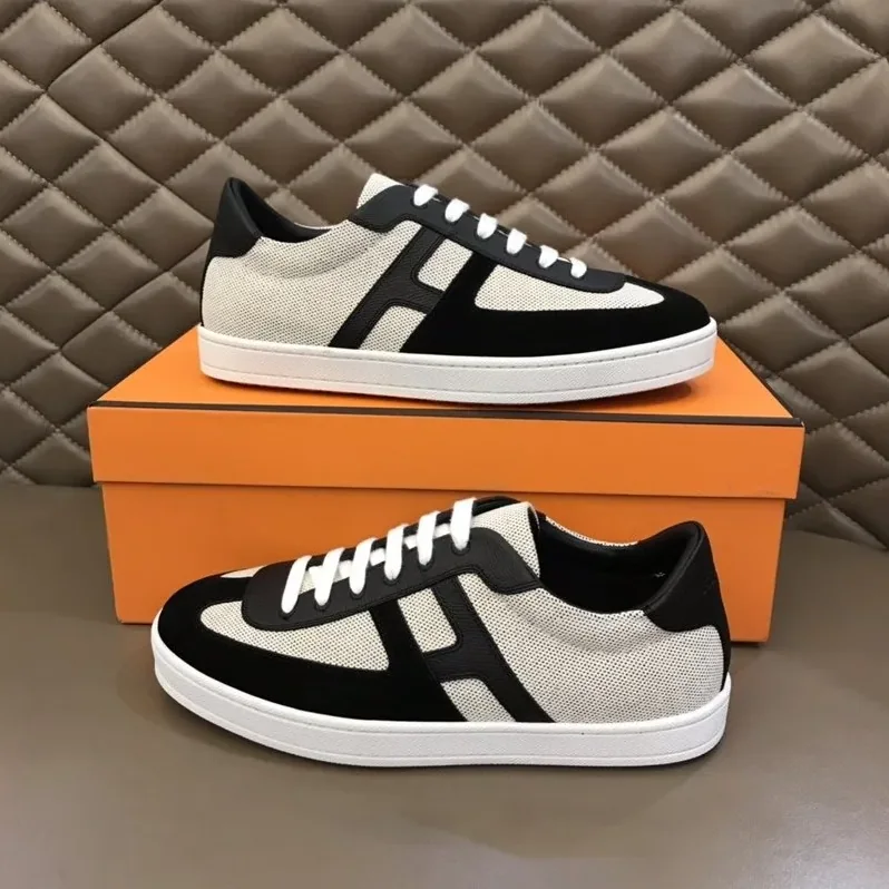 Hermes Boomerang Sneaker Beige in Black Hermes Boomerang Sneaker Beige in Black