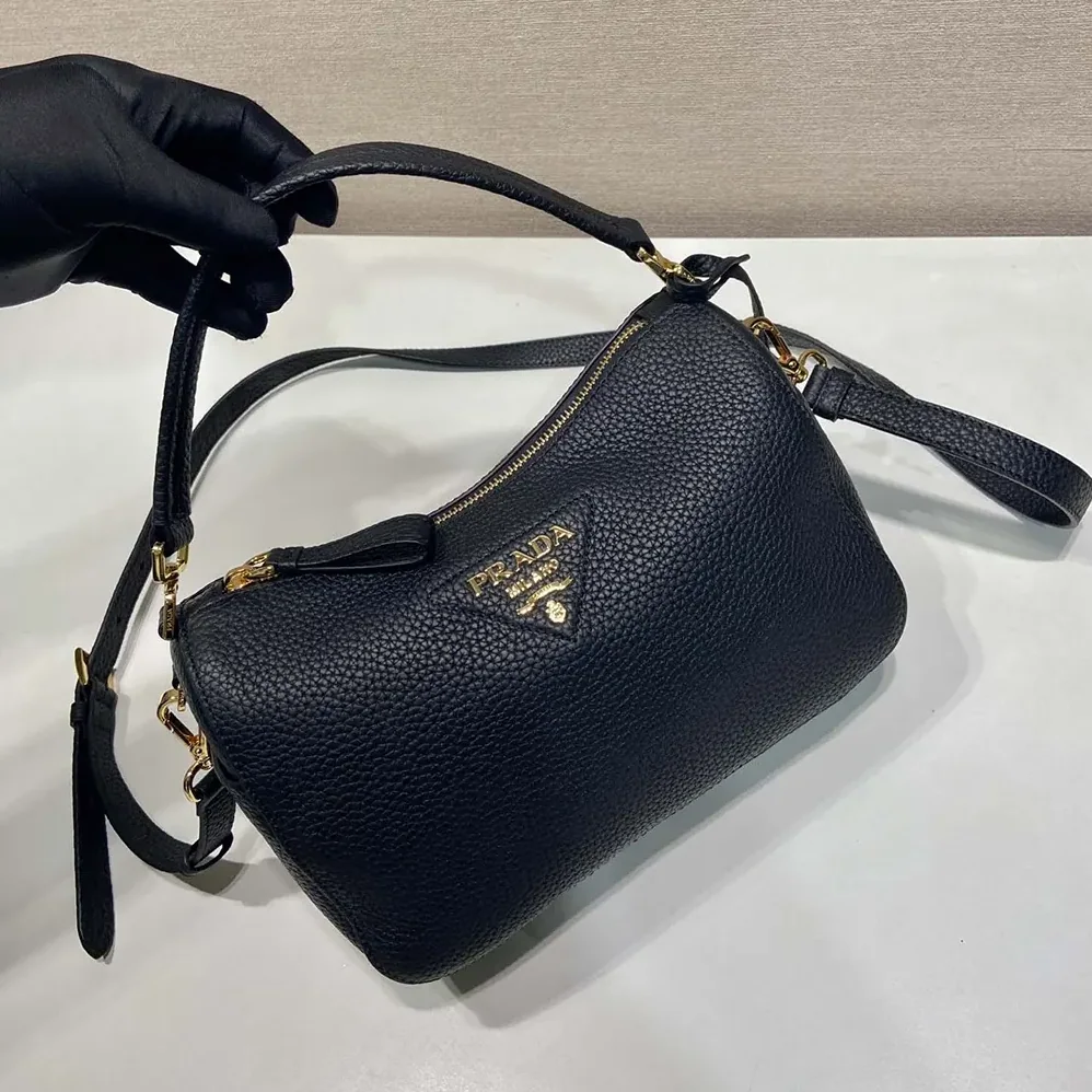 Prada Small Leather Bag for Women in Black Prada Small Leather Bag for Women in Black