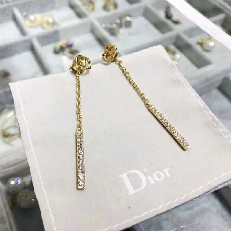 Dior D-Round Earrings for Women in Gold