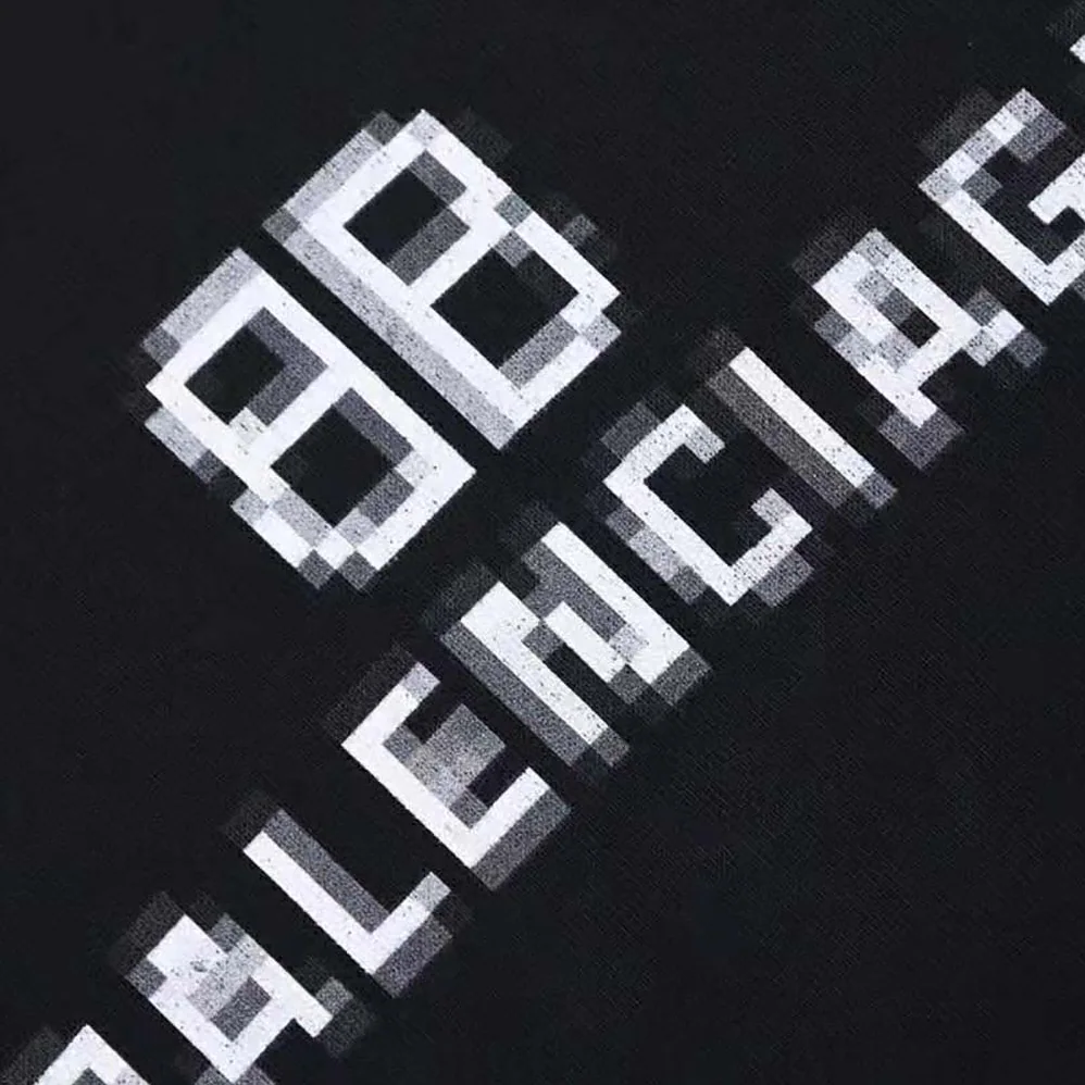 Balenciaga BB Pixel Medium Fit Hoodie in Black for Men Balenciaga BB Pixel Medium Fit Hoodie in Black for Men