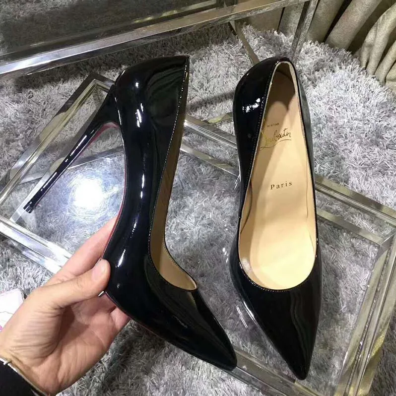 Christian Louboutin Shoes Decollete 554 100mm Heel for Women in Black Christian Louboutin Shoes Decollete 554 100mm Heel for Women in Black