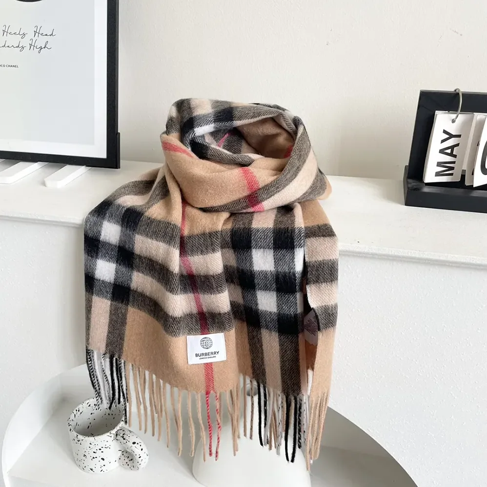 Burberry Check Cashmere Scarf for Unisex in Beige