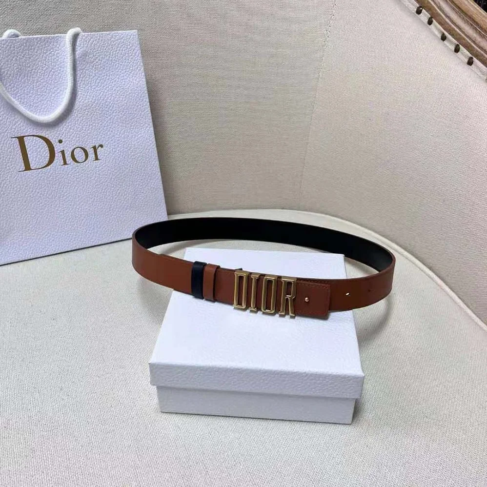 Dior D-Fence Reversible Belt Black and Latte Smooth Calfskin 30 MM for Women Dior D-Fence Reversible Belt Black and Latte Smooth Calfskin 30 MM for Women
