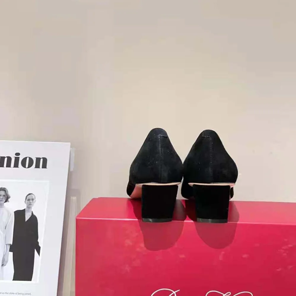 Roger Vivier Belle Vivier Turtle Buckle Pumps in Suede for Women
