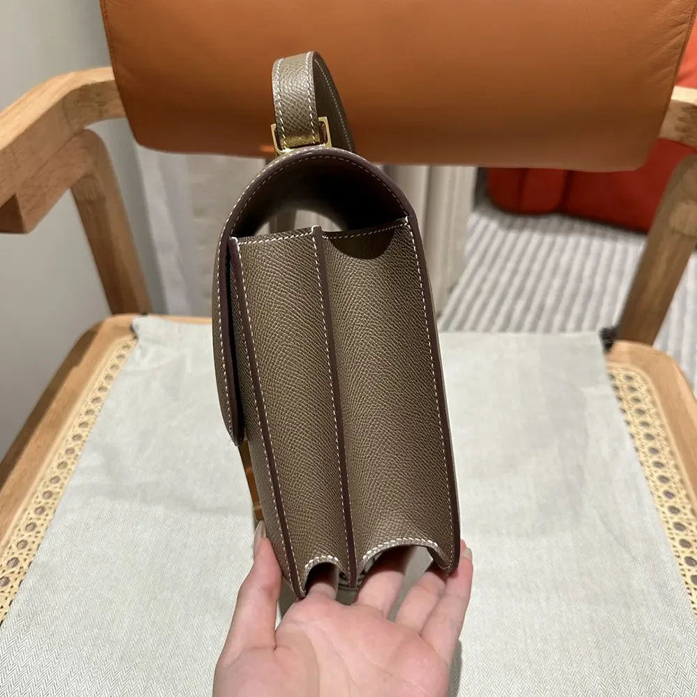 Hermes Constance 24 Bag Epsom Leather for Women in Gray/Gold Hermes Constance 24 Bag Epsom Leather for Women in Gray/Gold