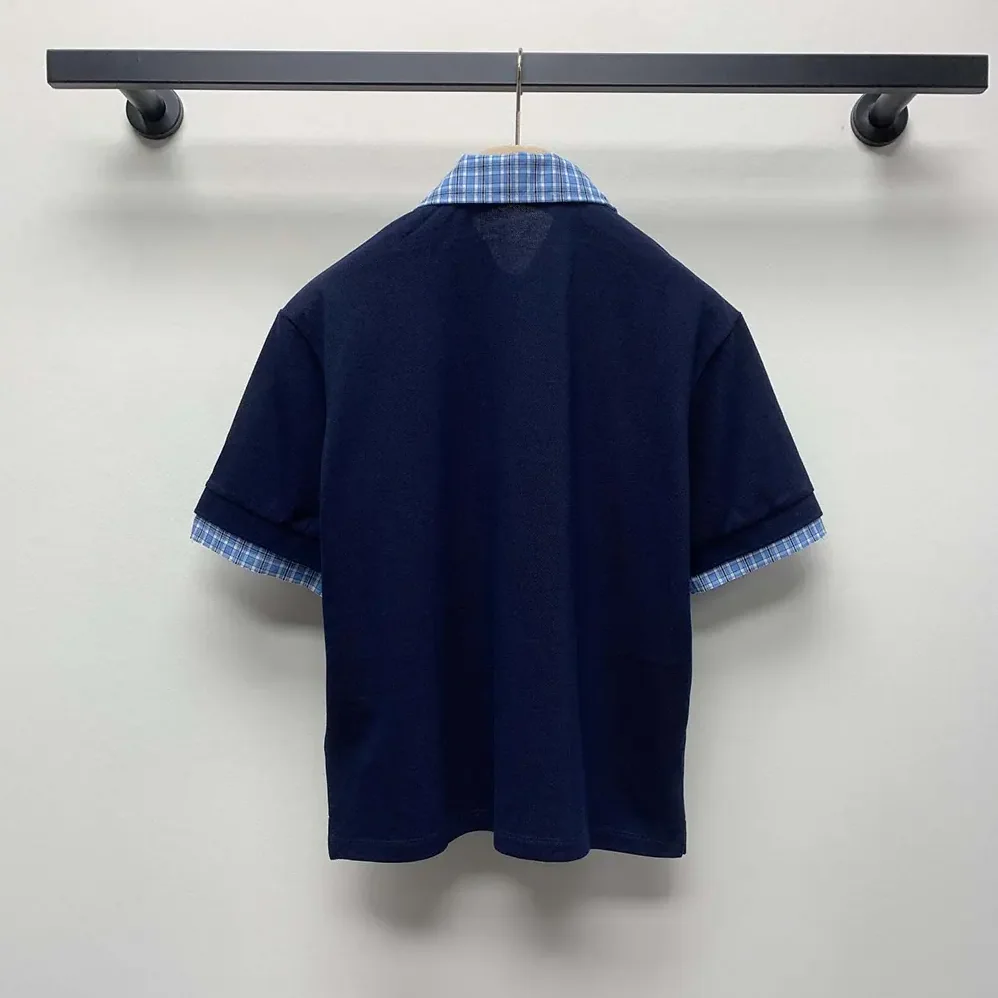 Miu Miu Piqué and Poplin Polo Shirt for Women