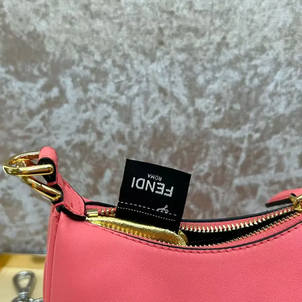 Fendi Nano Fendigraphy Pink Leather Charm for Women