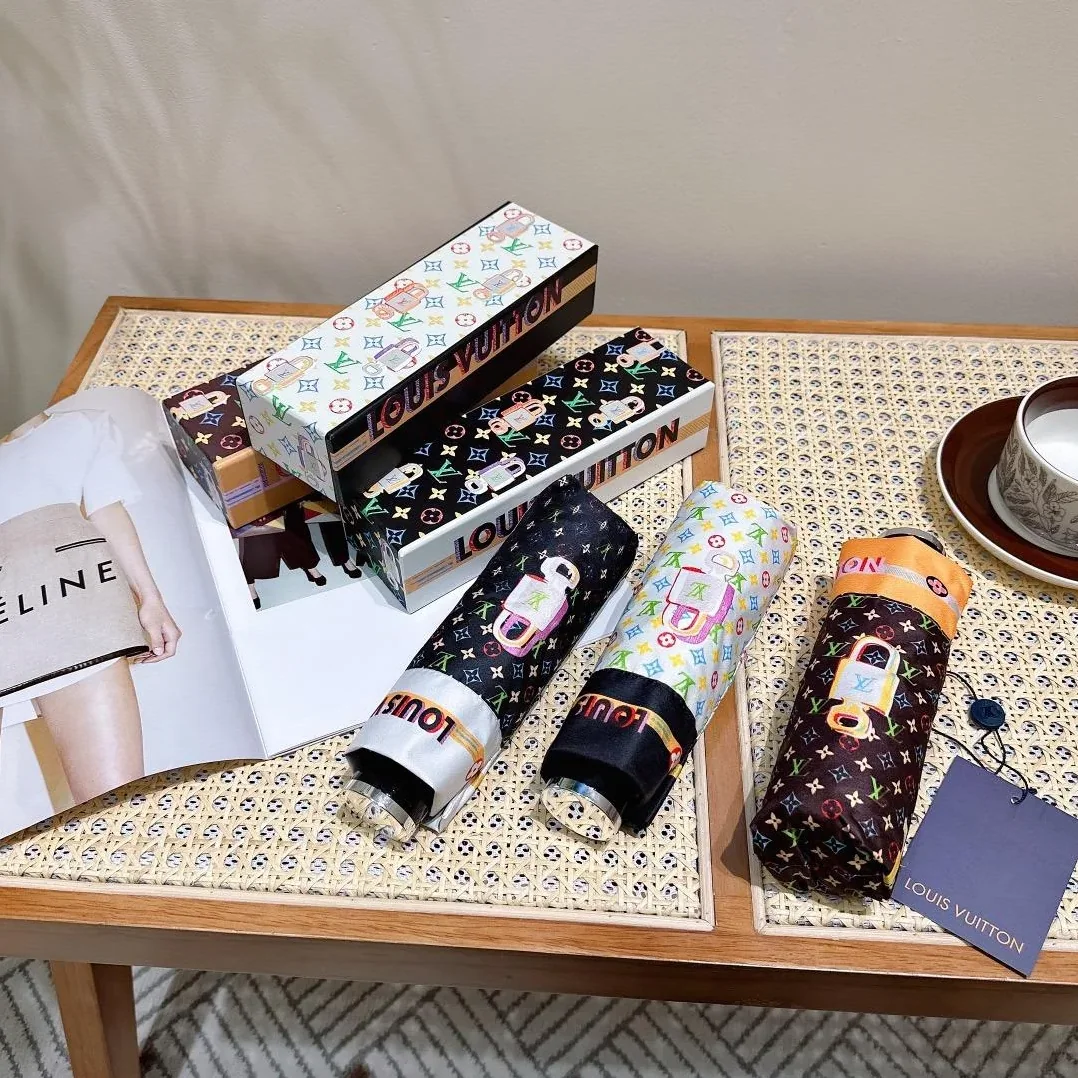 Louis Vuitton Opening Folding Monogram Umbrella Black