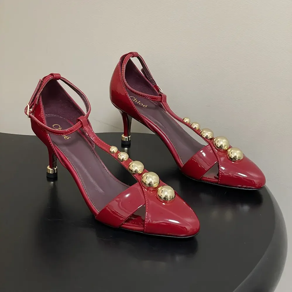 Chloe Cleia Heeled Sandal for Women in Red Chloe Cleia Heeled Sandal for Women in Red