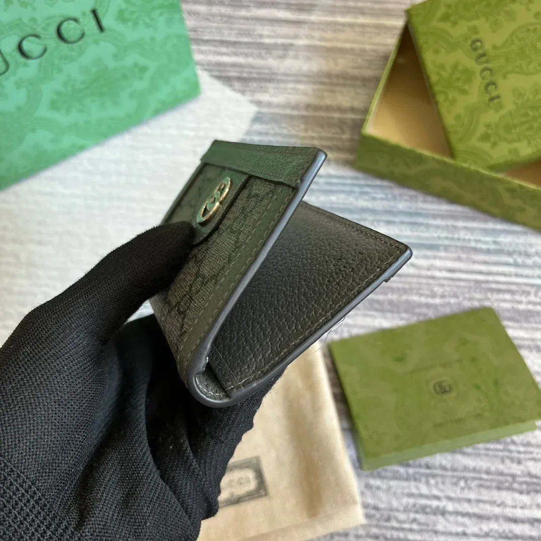 Gucci Ophidia Card Case Supreme Canvas Grey / Gucci Ophidia Card Case Supreme Canvas Grey /