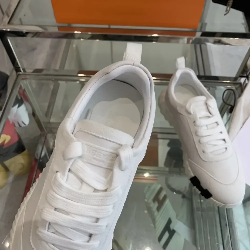 Hermes Bouncing Sneaker-White/Brown H241202Z for Unisex Hermes Bouncing Sneaker-White/Brown H241202Z for Unisex