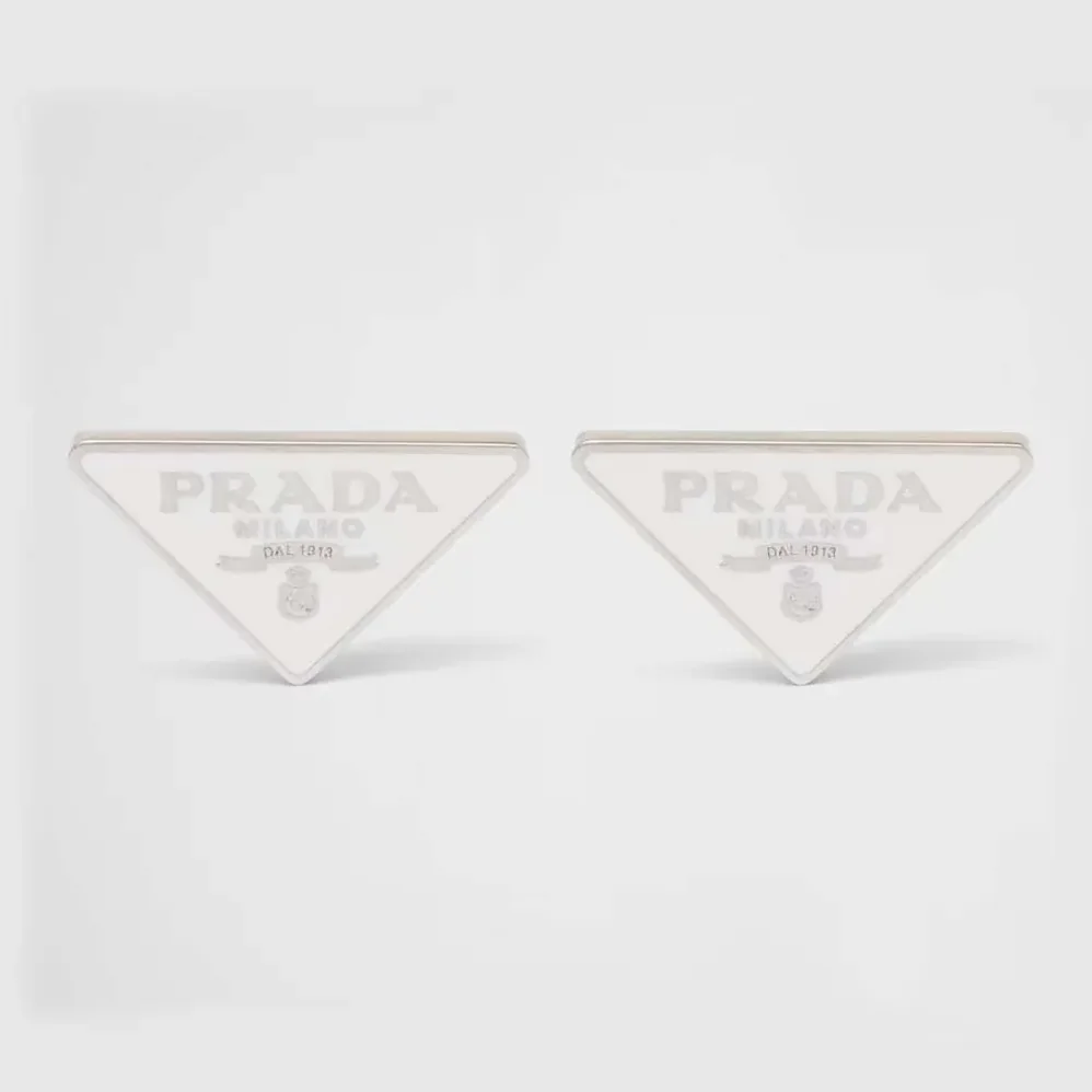 Prada Symbole Earrings for Women in White