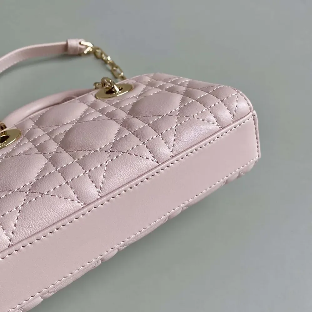 Dior Lady D-Joy Micro Bag Powder Pink Cannage Lambskin for Women