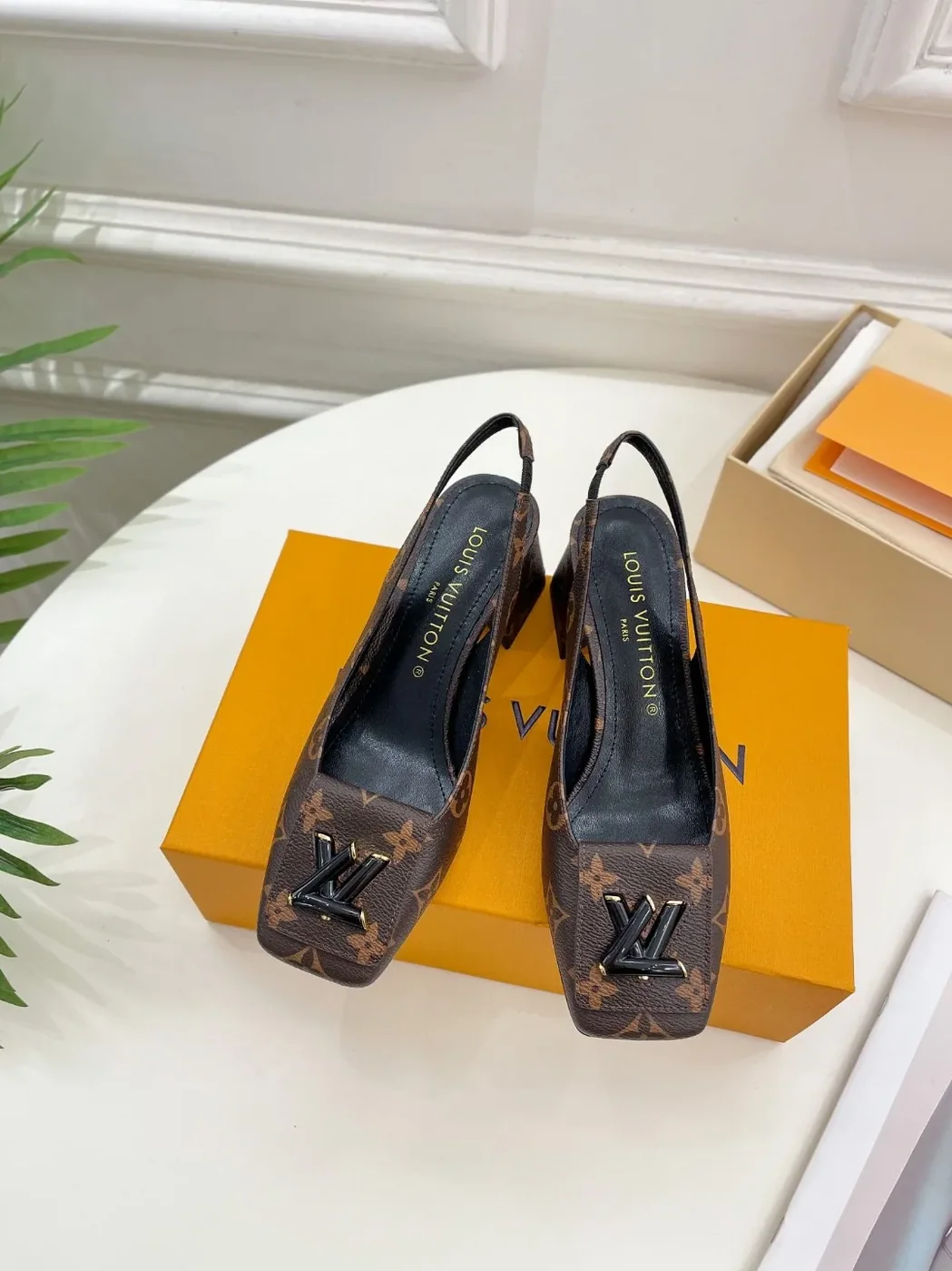 Louis Vuitton Sparkle Slingback Pump Brown Louis Vuitton Sparkle Slingback Pump Brown