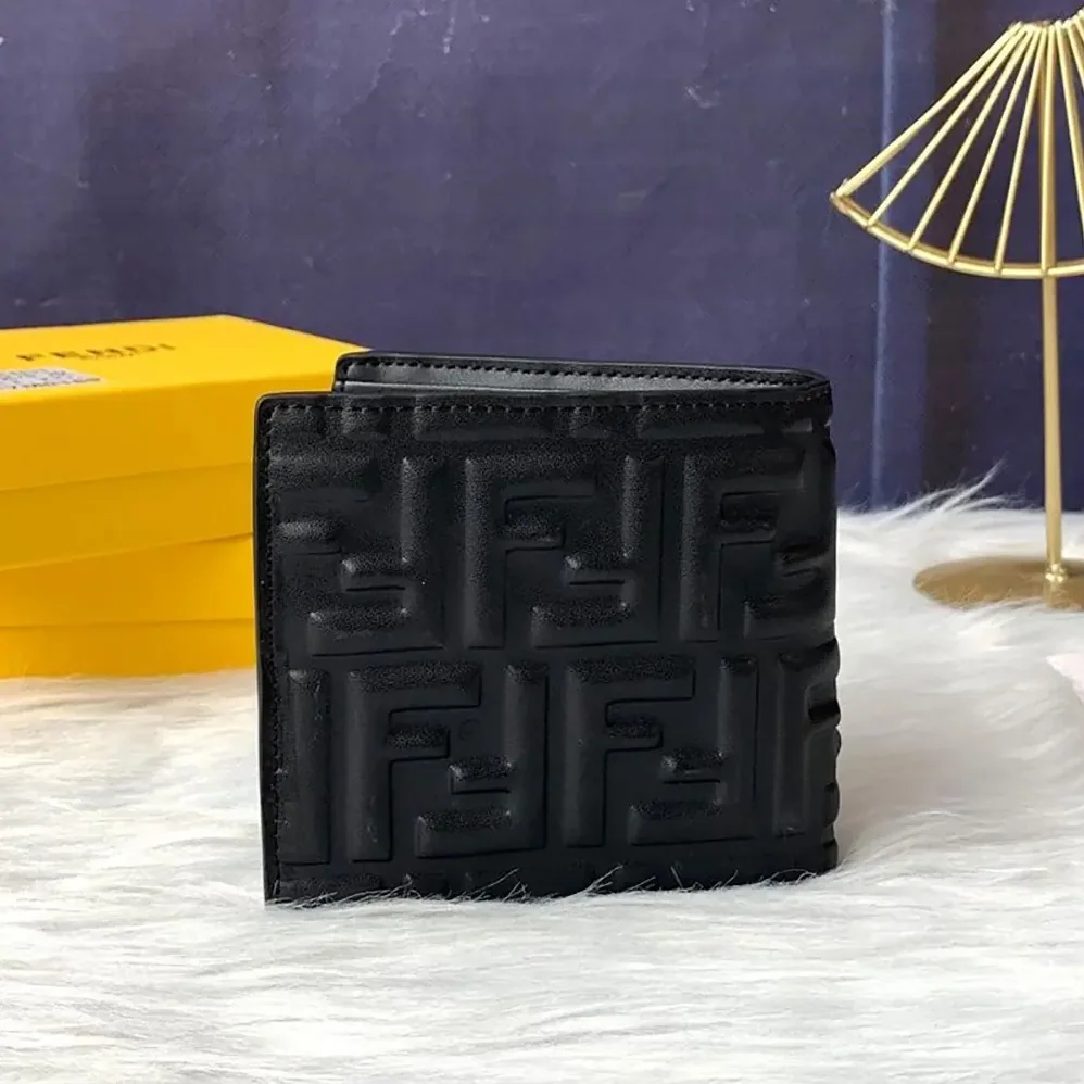 Fendi Bi-Fold Wallet in FF Motif Nappa Leather for Men