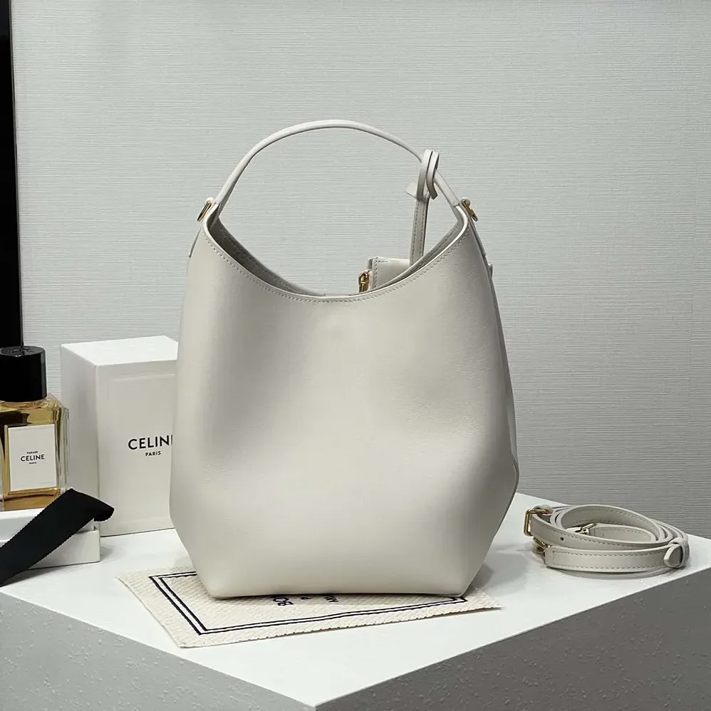 Celine Small Hobo in Supple Smooth Calfskin for Women in White Celine Small Hobo in Supple Smooth Calfskin for Women in White