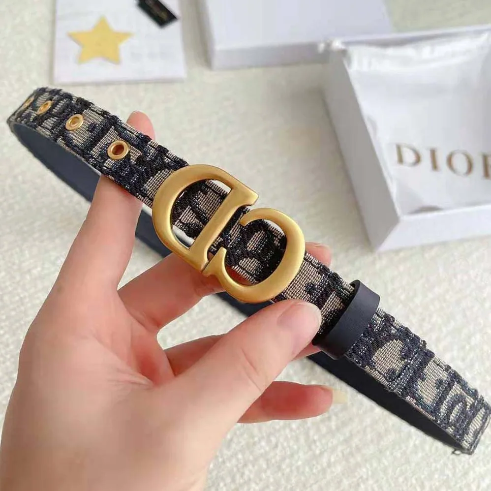 Dior Saddle Belt Blue Dior Oblique Jacquard 20 MM for Women Dior Saddle Belt Blue Dior Oblique Jacquard 20 MM for Women
