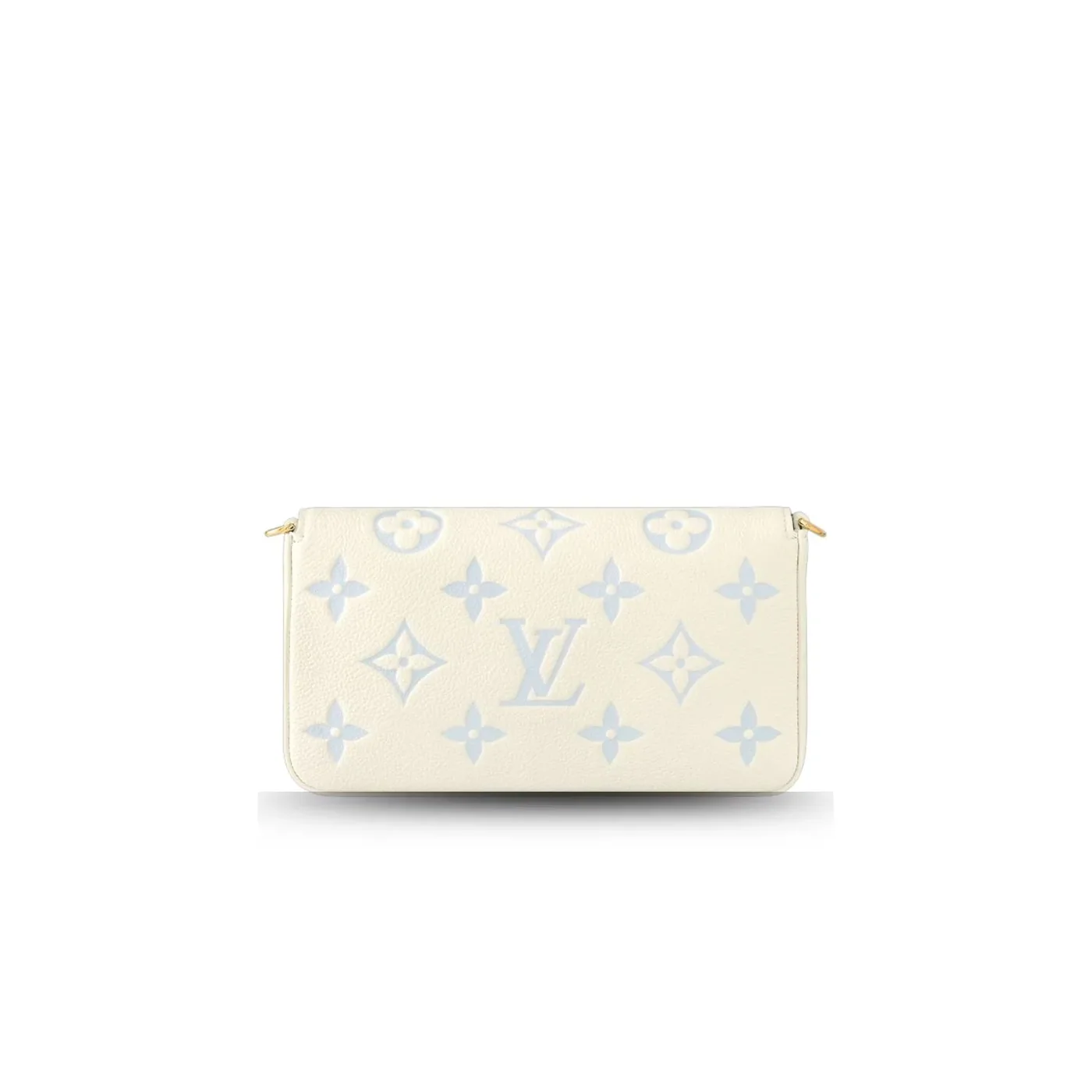 Louis Vuitton Pochette Felicie Shoulder Bag in Candy Blue Gold Hardware
