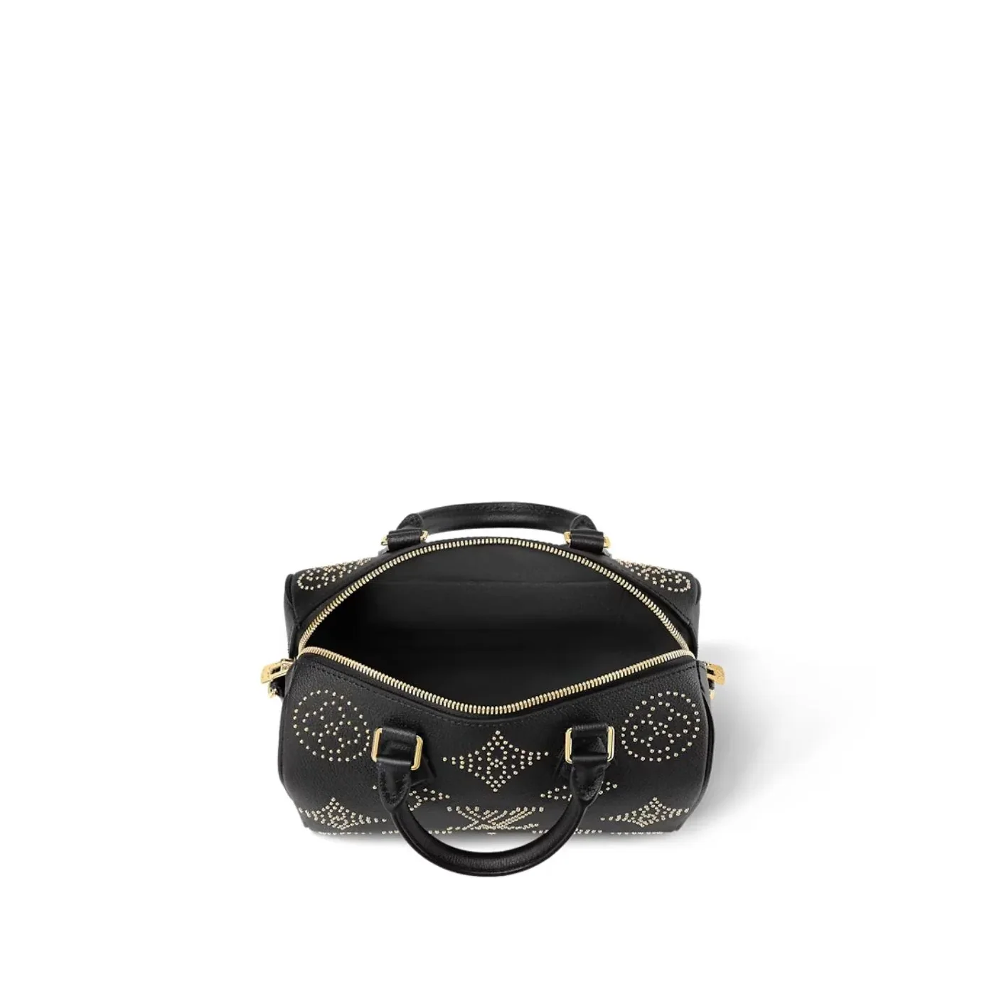 Louis Vuitton Speedy Bandouliere 25 Top Handle Bag in Black Gold Hardware Louis Vuitton Speedy Bandouliere 25 Top Handle Bag in Black Gold Hardware
