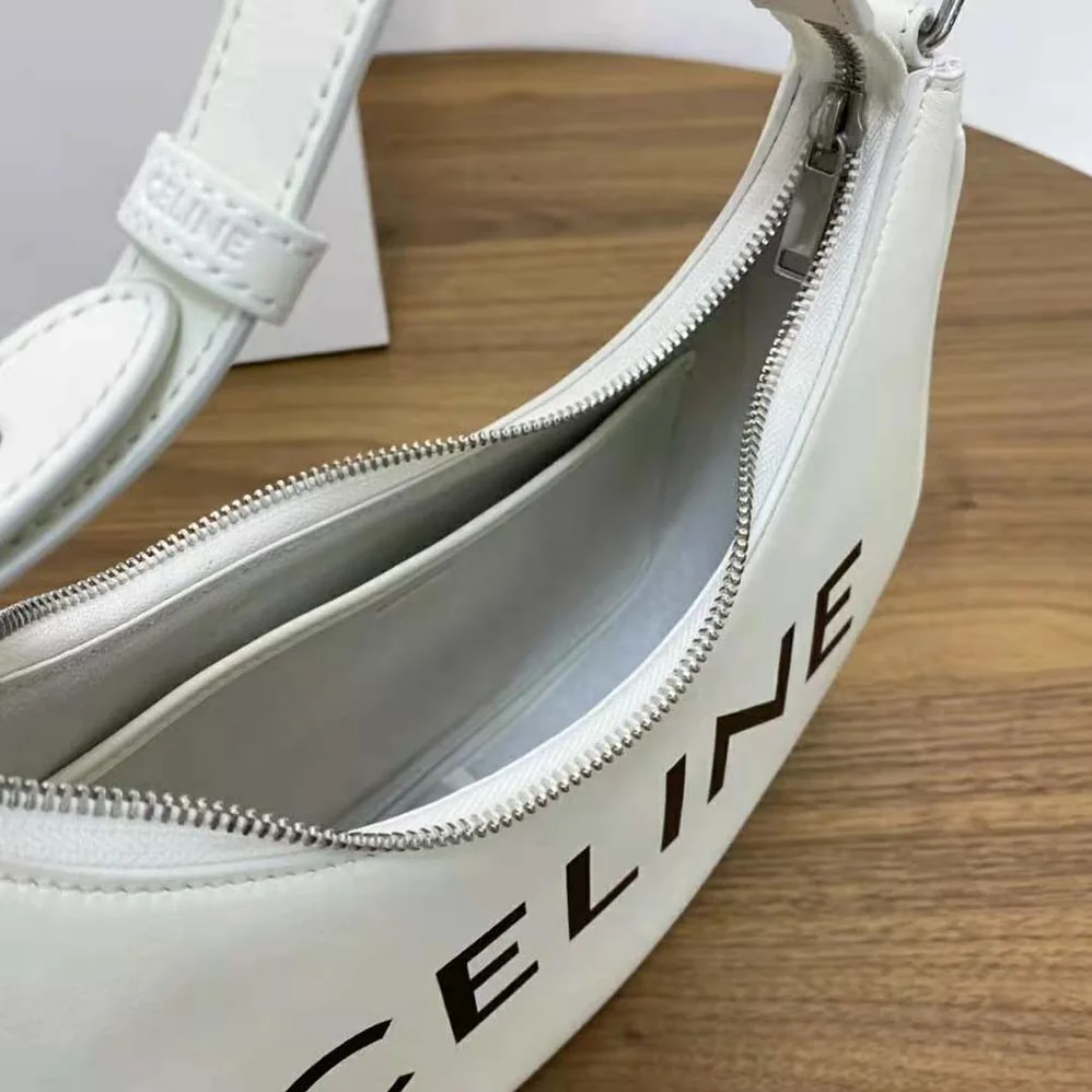 Celine Ava Bag in Smooth Calfskin with Celine Print for Women in White Celine Ava Bag in Smooth Calfskin with Celine Print for Women in White