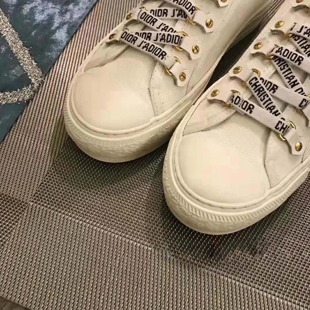 Dior Walk'N'Dior Low-Top Sneaker in White Canvas for Women Dior Walk'N'Dior Low-Top Sneaker in White Canvas for Women