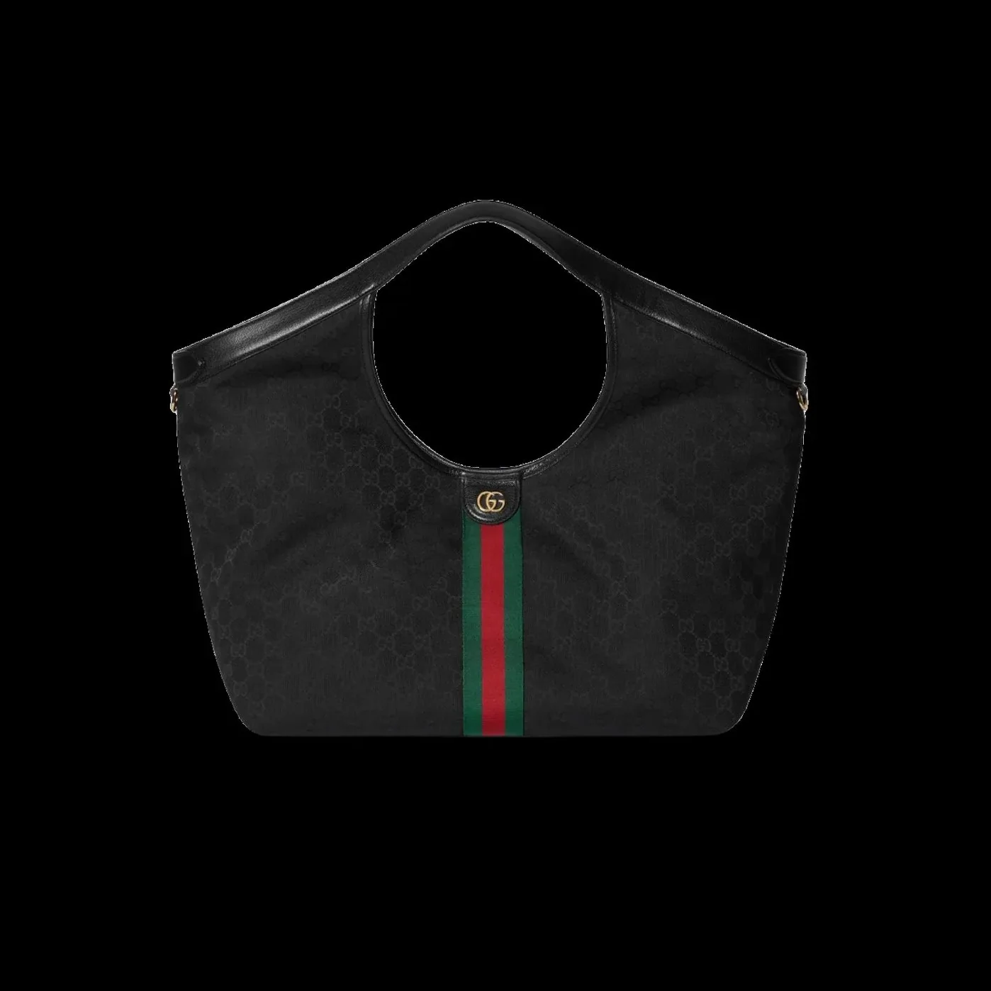Gucci Giglio Large Tote Bag in Black Gold Hardware