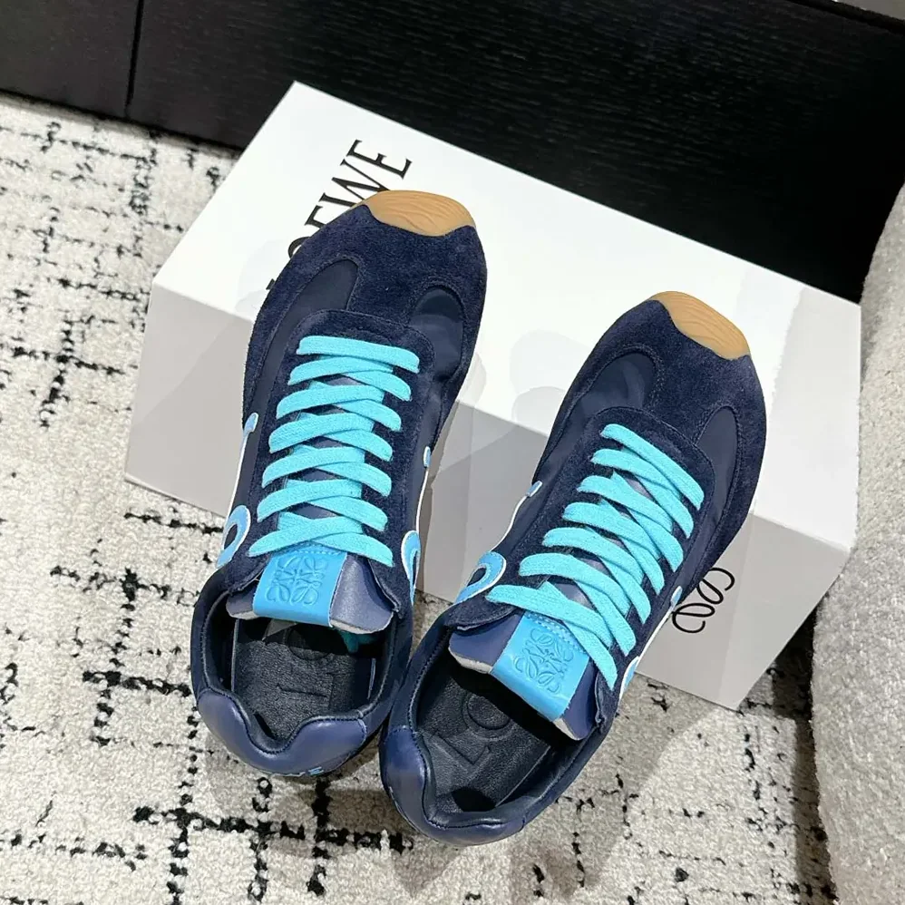 Loewe Ballet Runner 2.0 in Nylon and Calfskin for Unisex in Navy Blue Loewe Ballet Runner 2.0 in Nylon and Calfskin for Unisex in Navy Blue