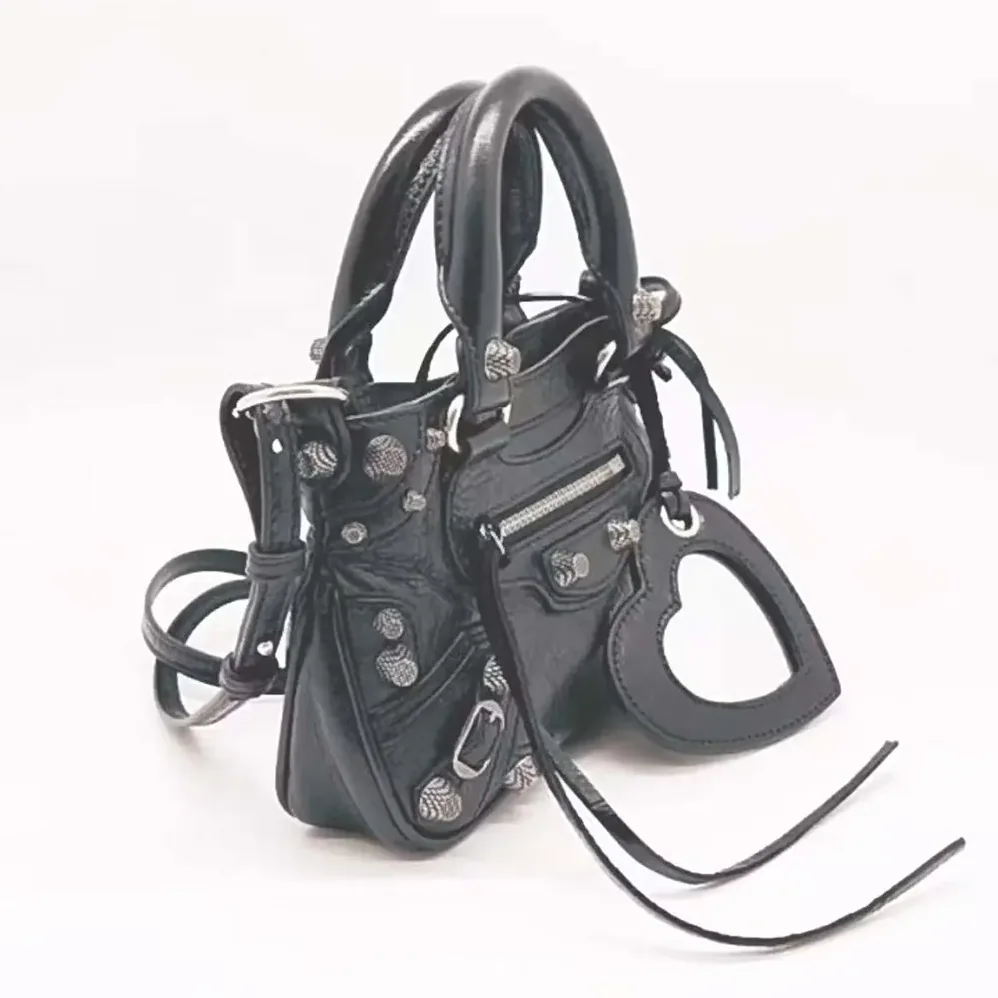 Balenciaga Neo Cagole XS Handbag in Black Arena Lambskin for Women