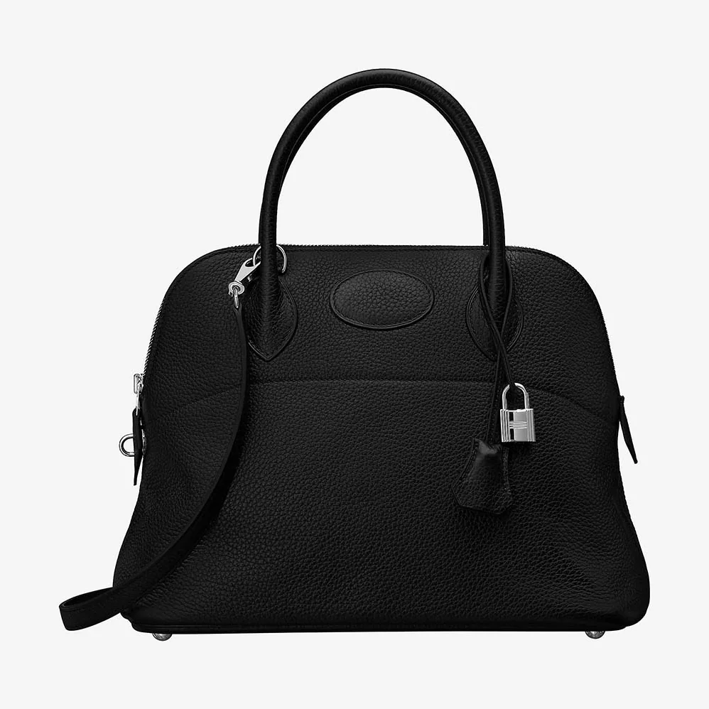 Hermes Bolide 31 bag in Taurillon Clemence Leather for Women in Black Hermes Bolide 31 bag in Taurillon Clemence Leather for Women in Black