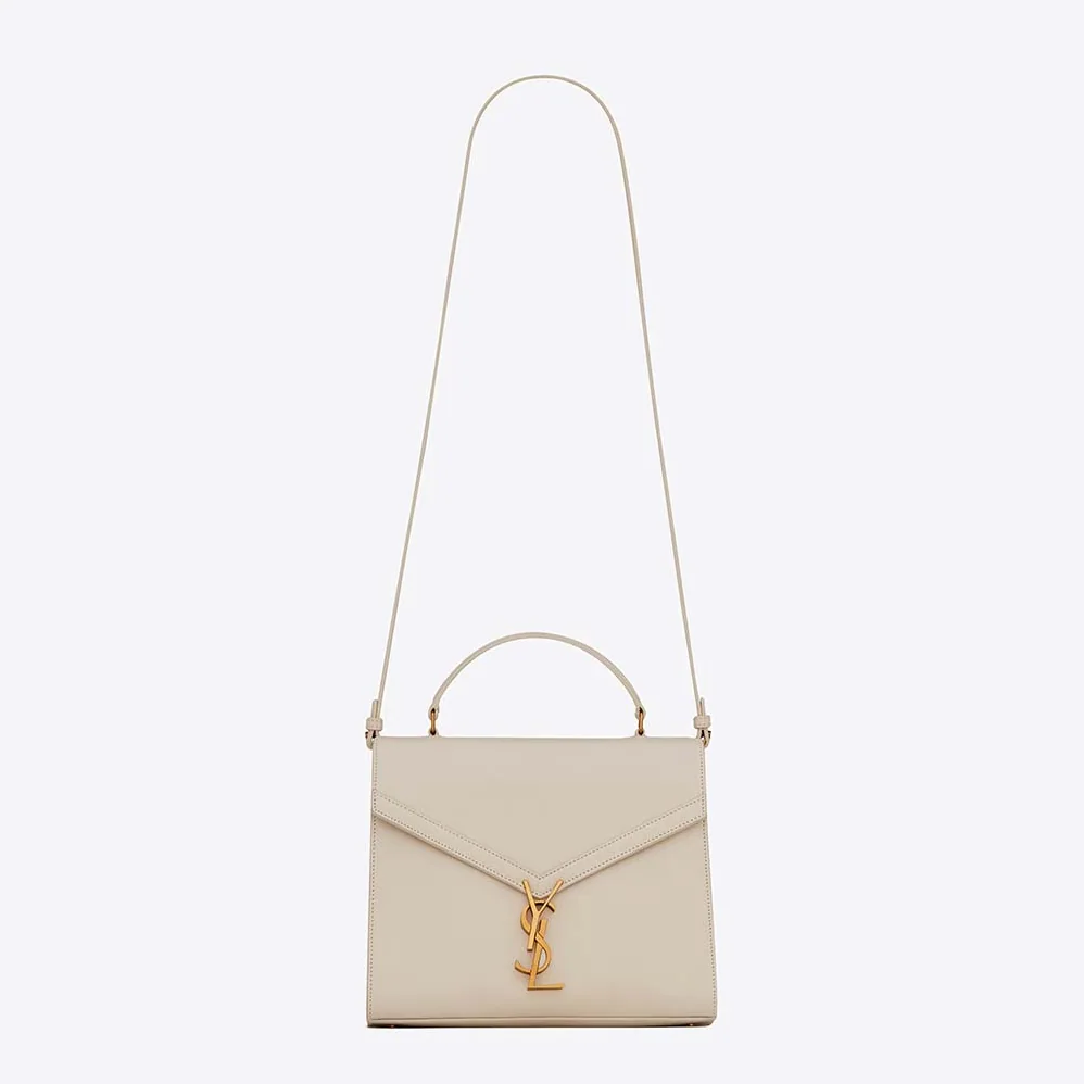 Saint Laurent YSL Cassandra Medium Top Handle Bag in Box Saint Laurent Leather for Women in White