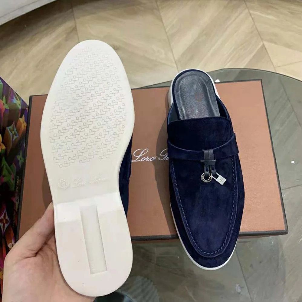 Loro Piana Babouche Charms Walk Loafers for Unisex in Navy