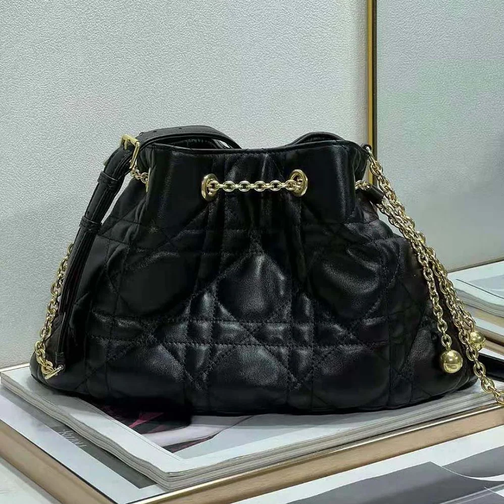 Dior Medium Dior Ammi Bag Black Supple Macrocannage Lambskin for Women Dior Medium Dior Ammi Bag Black Supple Macrocannage Lambskin for Women