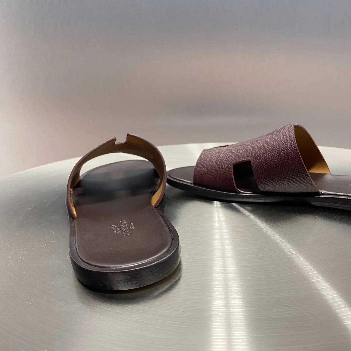 Hermes Oran Sandal Burgundy Hermes Oran Sandal Burgundy