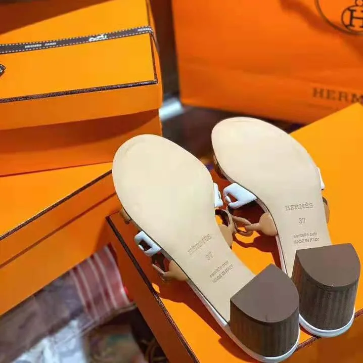 Hermes Tandem Sandal in Nappa Leather 5.1cm Heel for Women in Brown Hermes Tandem Sandal in Nappa Leather 5.1cm Heel for Women in Brown