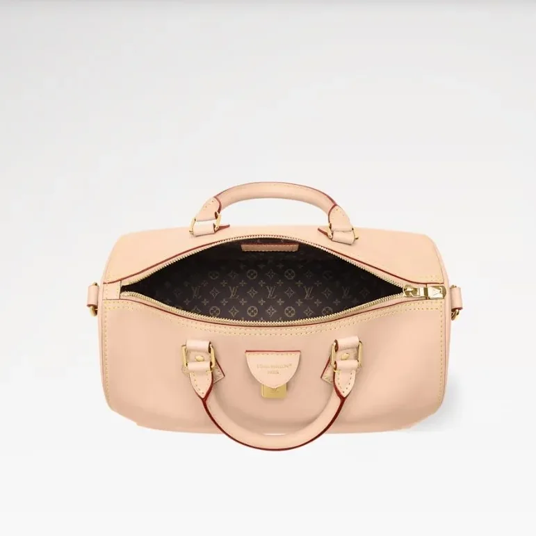 Louis Vuitton Speedy Soft 30 Top Handle Bag in Beige Gold Hardware Louis Vuitton Speedy Soft 30 Top Handle Bag in Beige Gold Hardware
