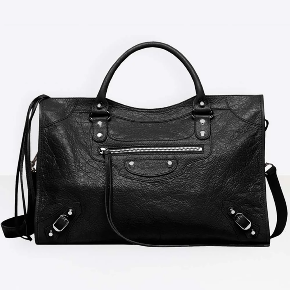 Balenciaga Classic City Medium Sized Lambskin Hand Carry Shoulder Bag for Women Balenciaga Classic City Medium Sized Lambskin Hand Carry Shoulder Bag for Women