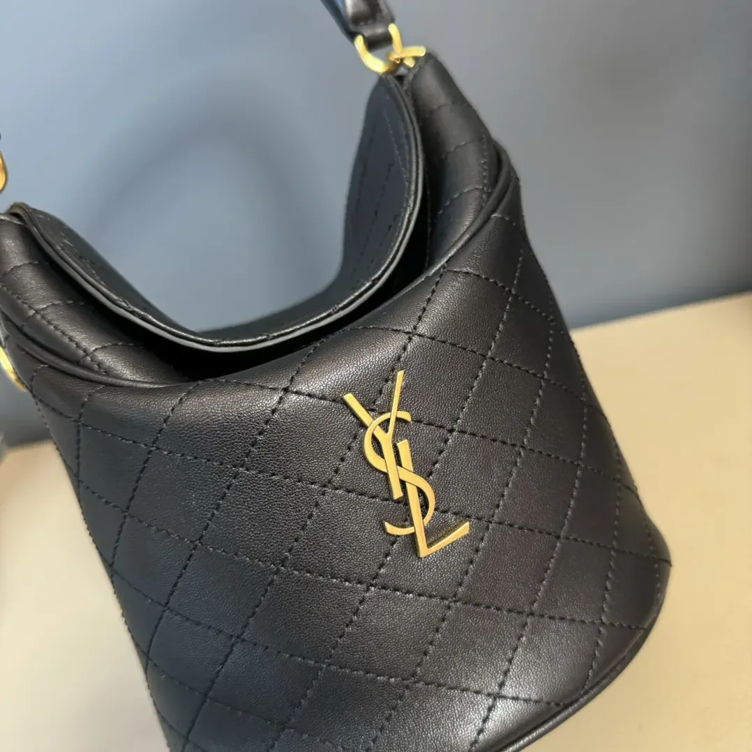 Saint Laurent YSL Gaby Bucket Bag in Lambskin for Women