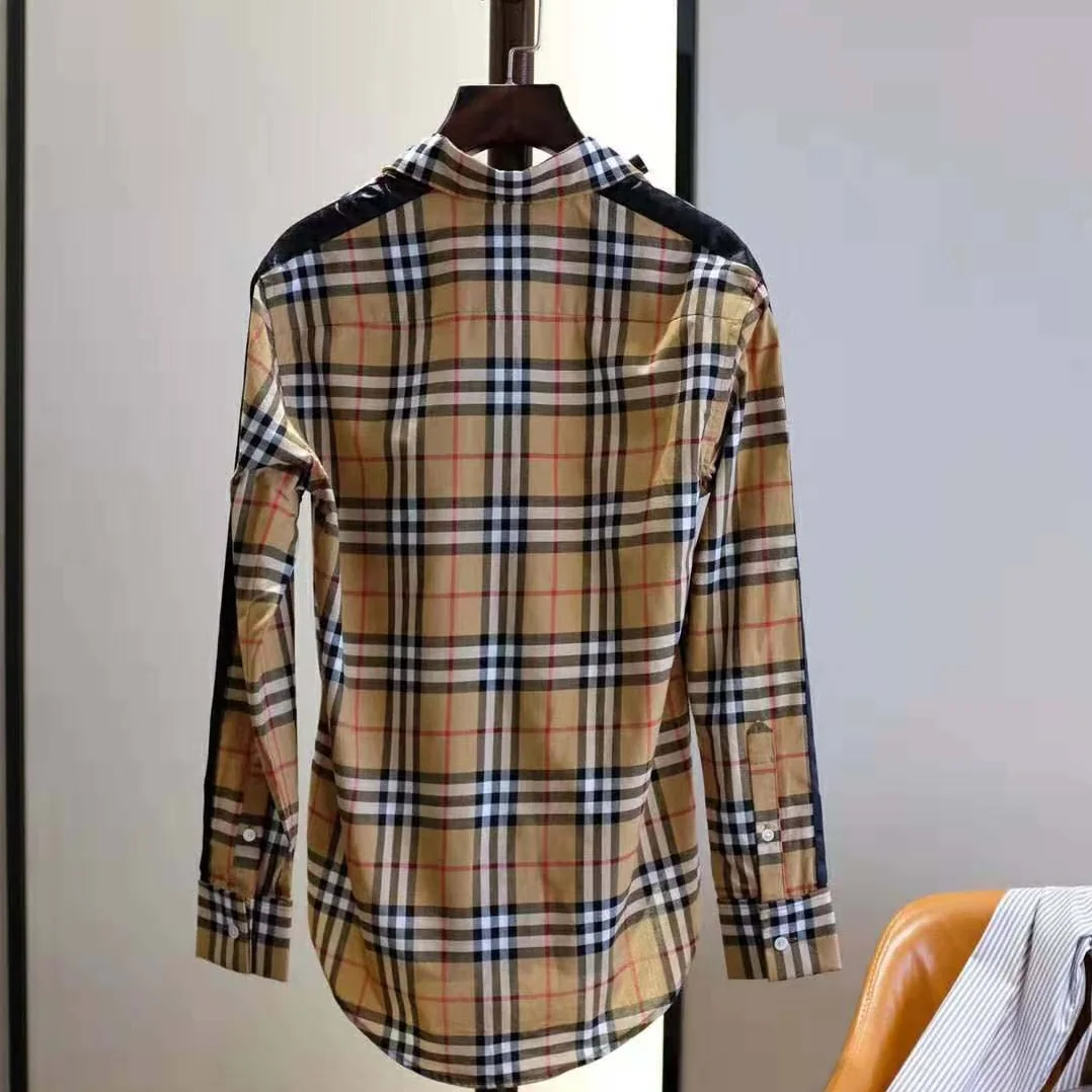 Burberry Satin Stripe Vintage Check Shirt for Women in Brown Burberry Satin Stripe Vintage Check Shirt for Women in Brown