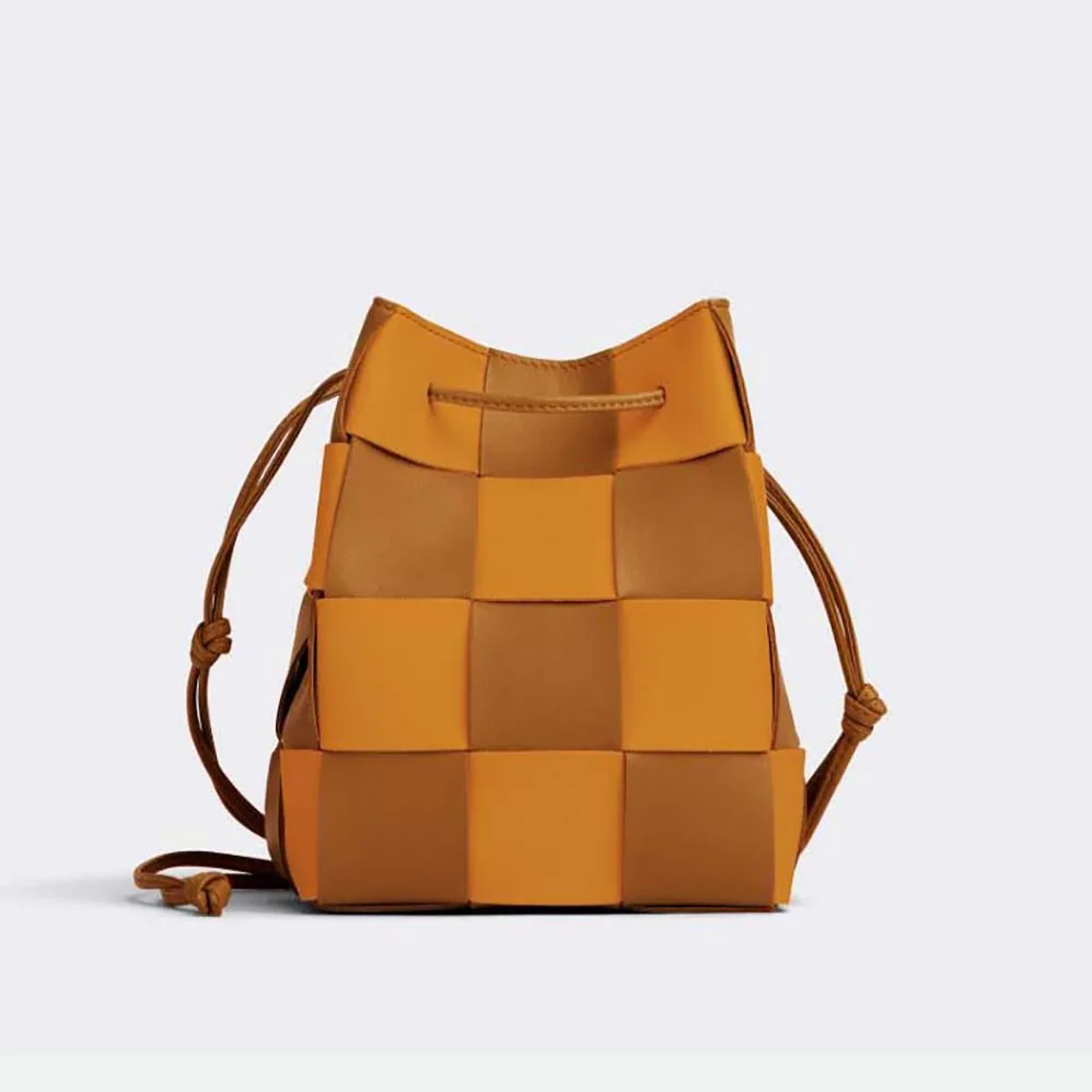 Bottega Veneta Small Cassette Cross-Body Bucket for Women in Brown Bottega Veneta Small Cassette Cross-Body Bucket for Women in Brown