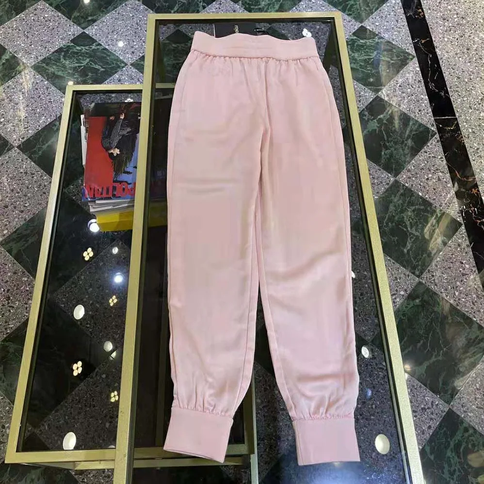 Fendi Jumpsuit Pink Satin Sweatshirt and Pants for Women Fendi Jumpsuit Pink Satin Sweatshirt and Pants for Women