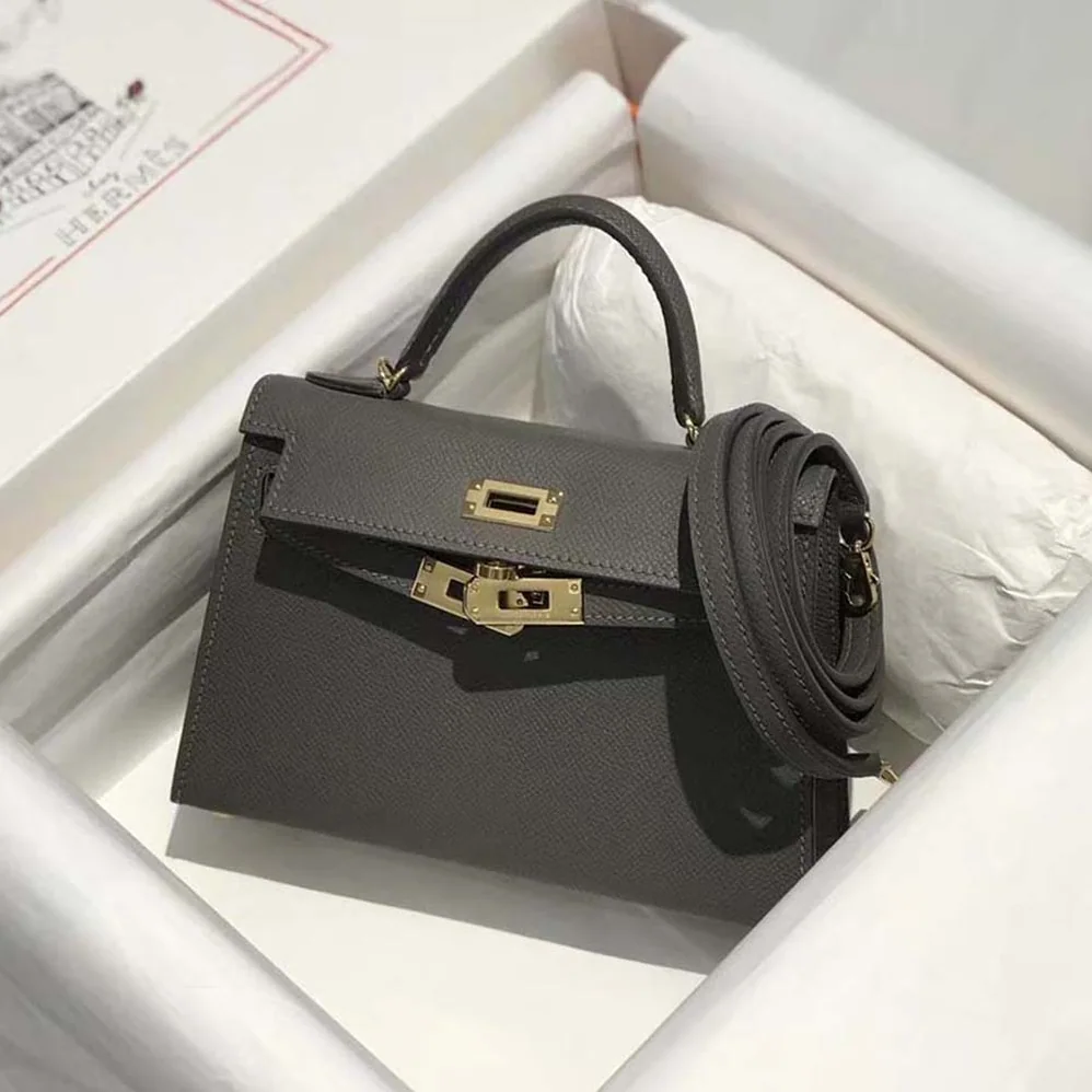 Hermes Kelly Bag 20 in Epsom Leather for Women in Gray