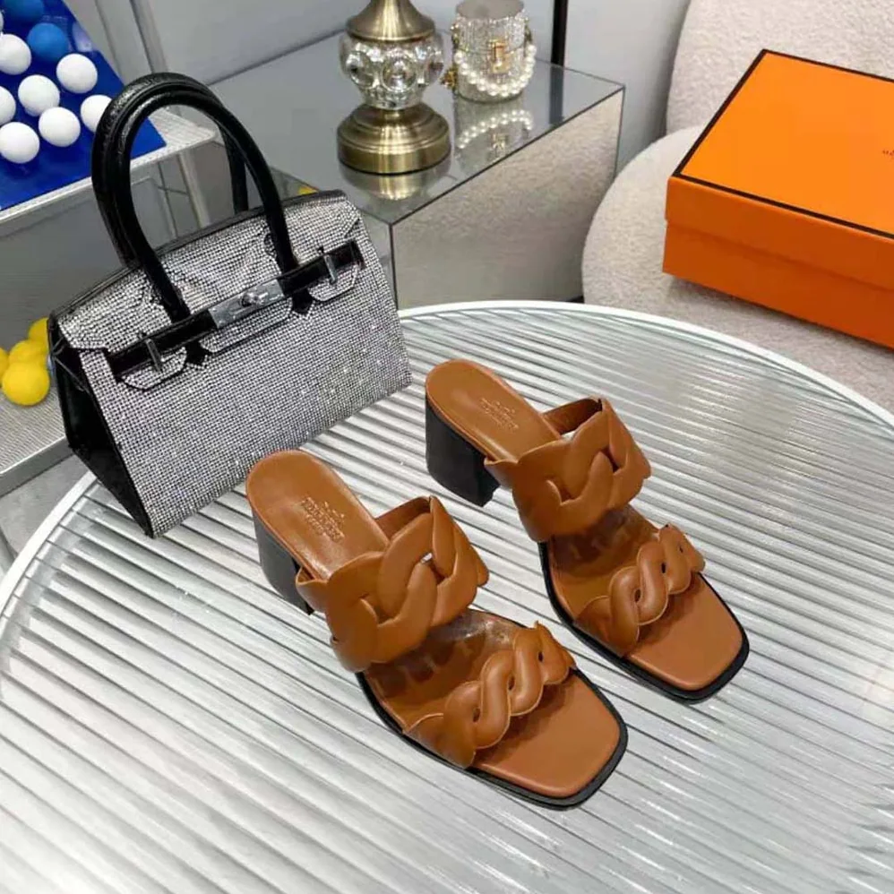 Hermes Gaby 60 Sandal in 6 cm High Heel for Women in Brown Hermes Gaby 60 Sandal in 6 cm High Heel for Women in Brown