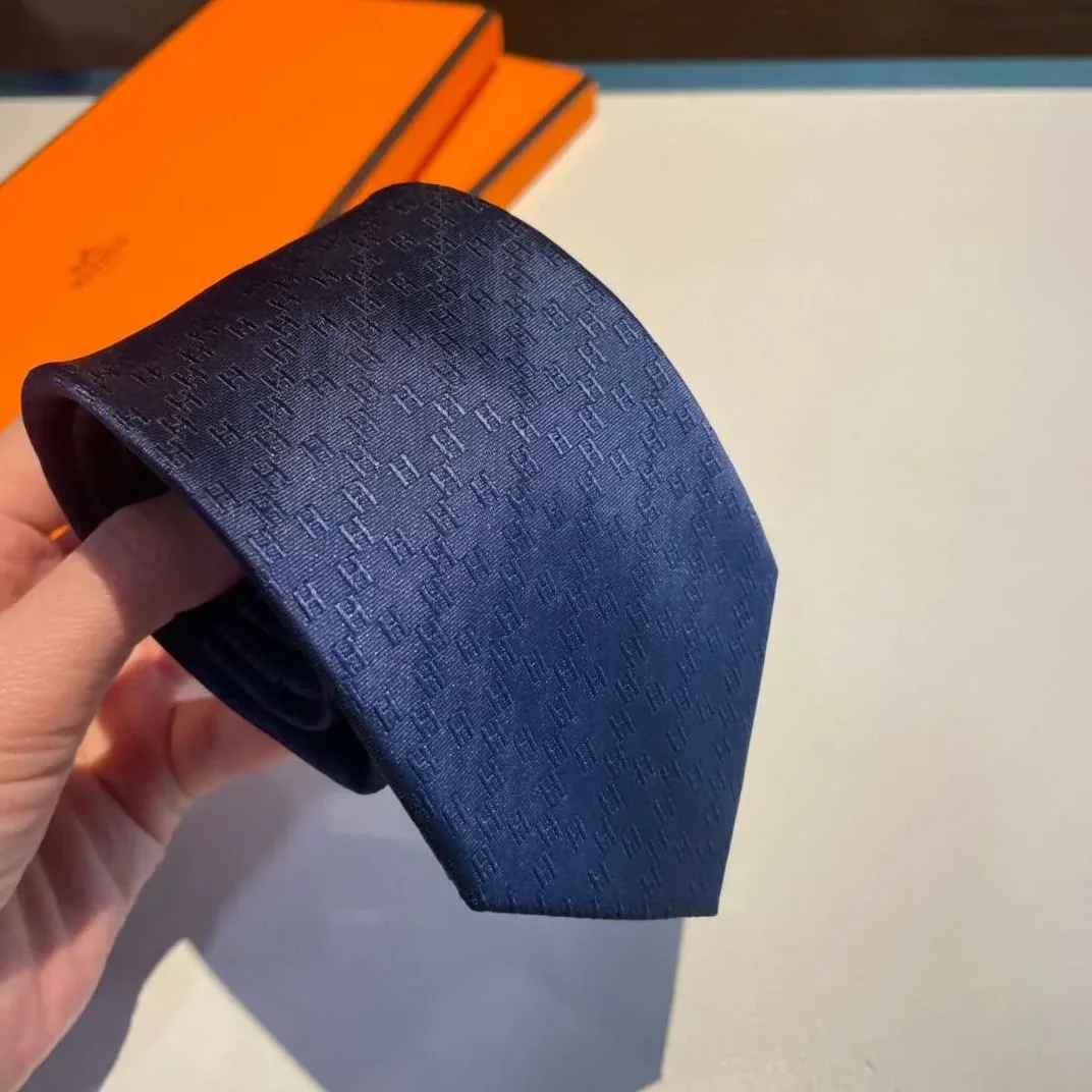 Hermes Faconnee H Tie Navy Blue Hermes Faconnee H Tie Navy Blue