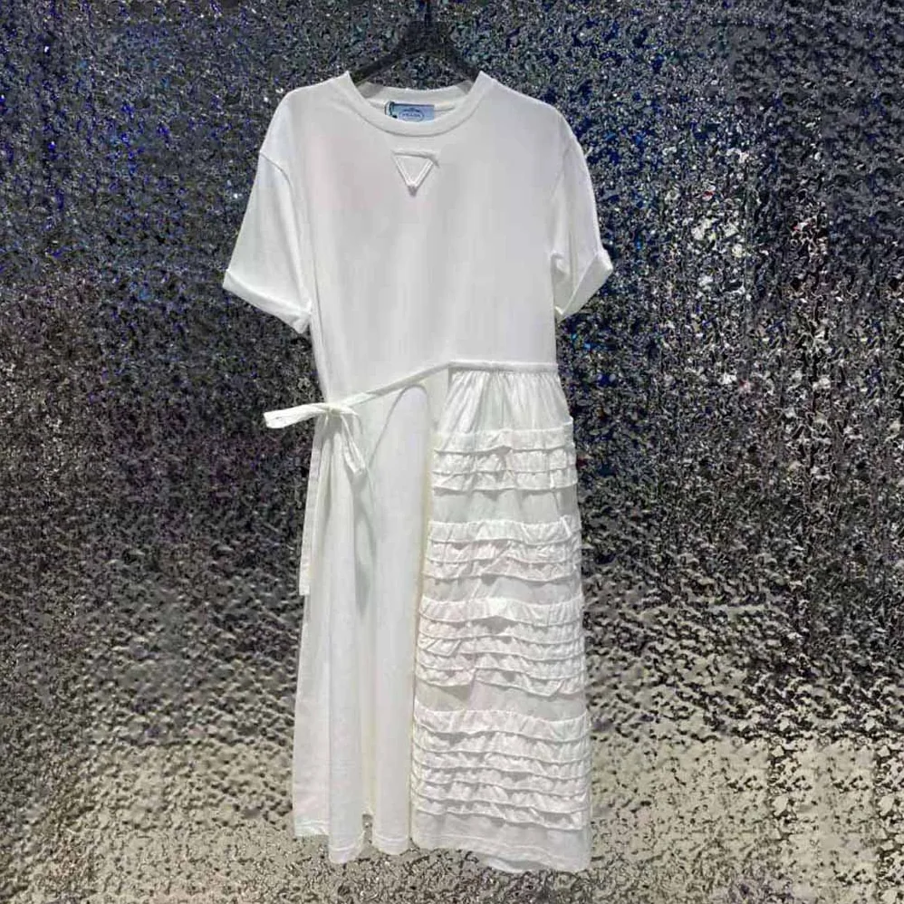 Prada Jersey Dress The Asymmetrical Design for Women in White