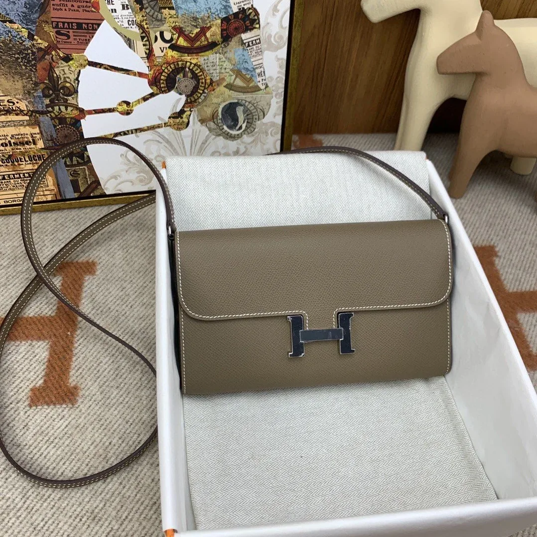 Hermes Constance Long Togo Wallet Brown, Silver Toned Hardware Bag Hermes Constance Long Togo Wallet Brown, Silver Toned Hardware Bag