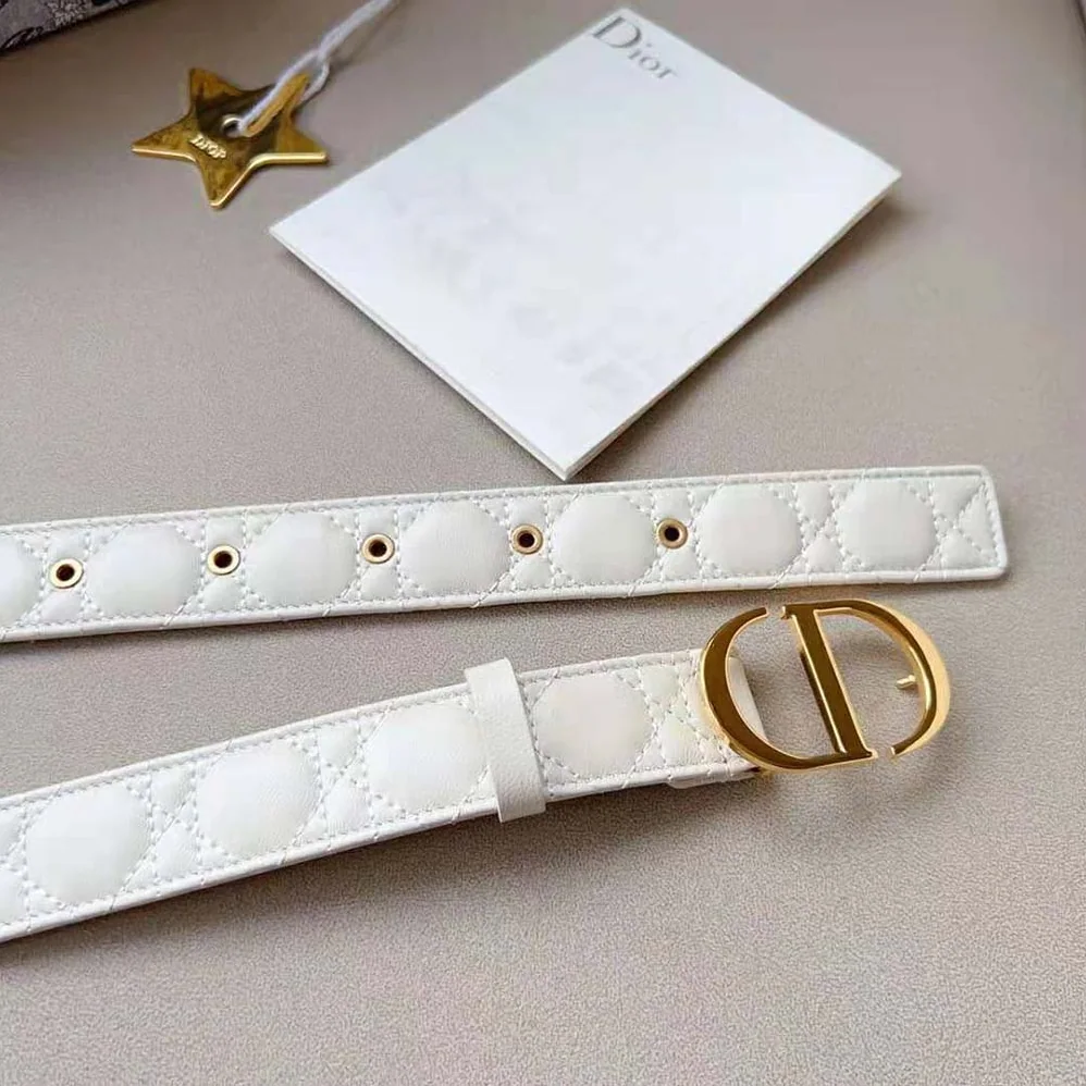 Dior 30 Montaigne Belt Latte Cannage Calfskin 30 MM for Women Dior 30 Montaigne Belt Latte Cannage Calfskin 30 MM for Women