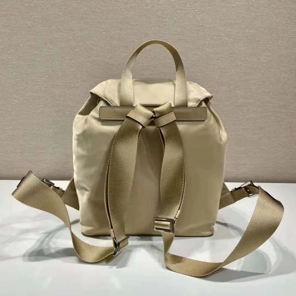 Prada Small Re-Nylon Backpack for Women in Beige