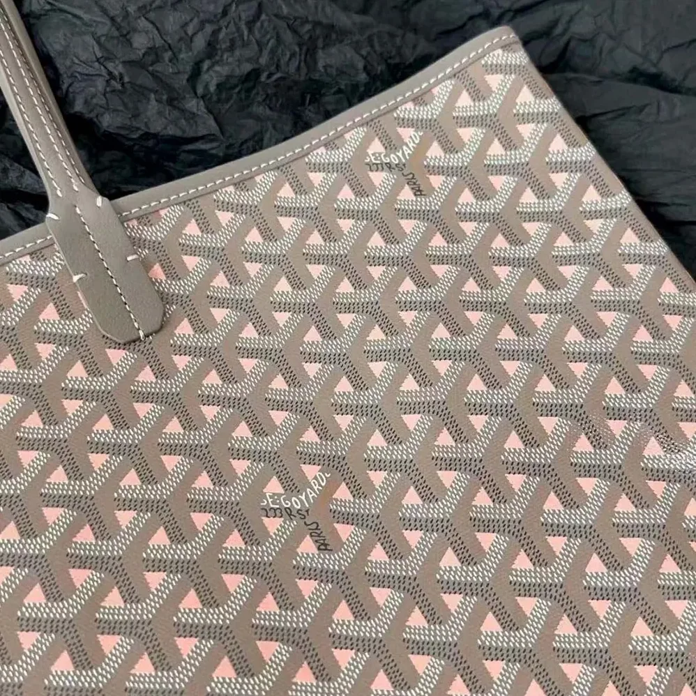 Goyard Saint Louis GM Bag for Women in Grey/Pink