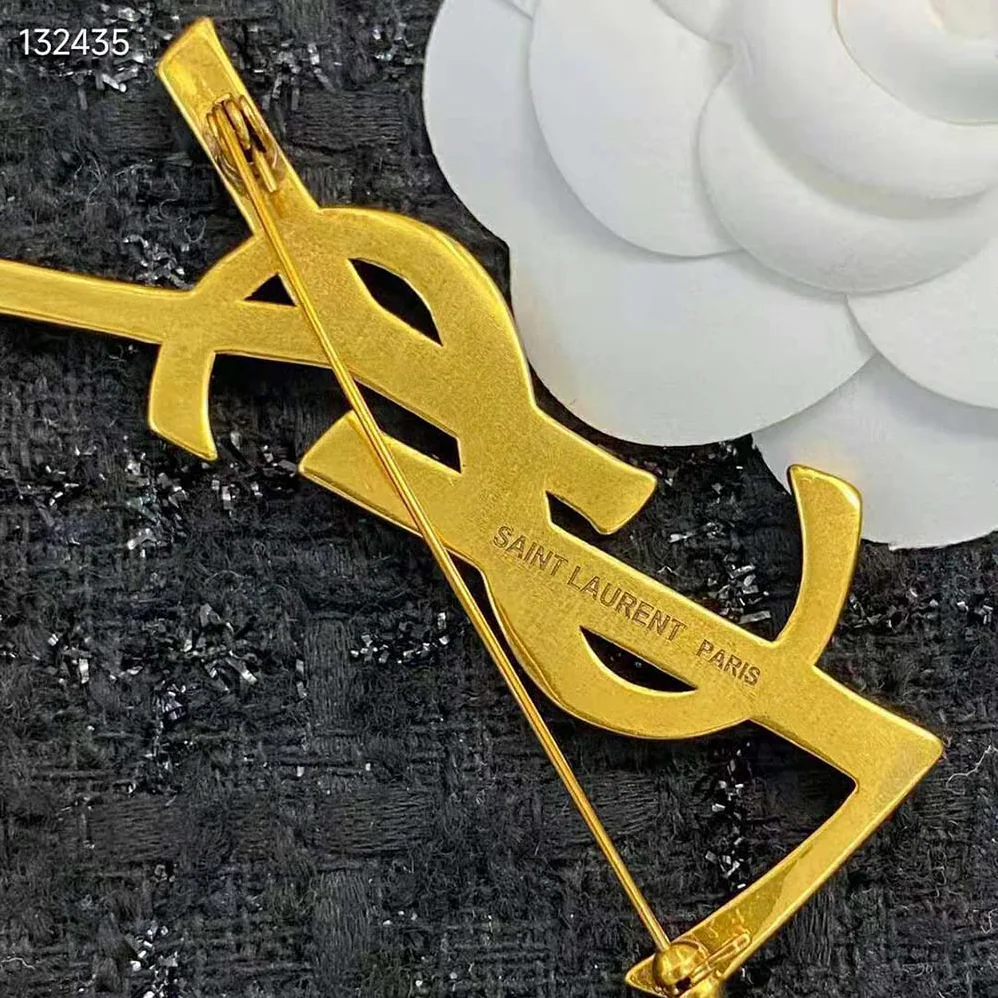 Saint Laurent YSL Opyum Ysl Snake Brooch in Metal for Women Saint Laurent YSL Opyum Ysl Snake Brooch in Metal for Women