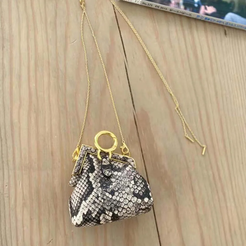 Fendi Nano Fendi First Charm Brown Elaphe Charm for Women Fendi Nano Fendi First Charm Brown Elaphe Charm for Women
